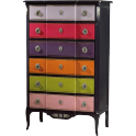 Version 2013 Multicolored Chiffonier 6 drawers